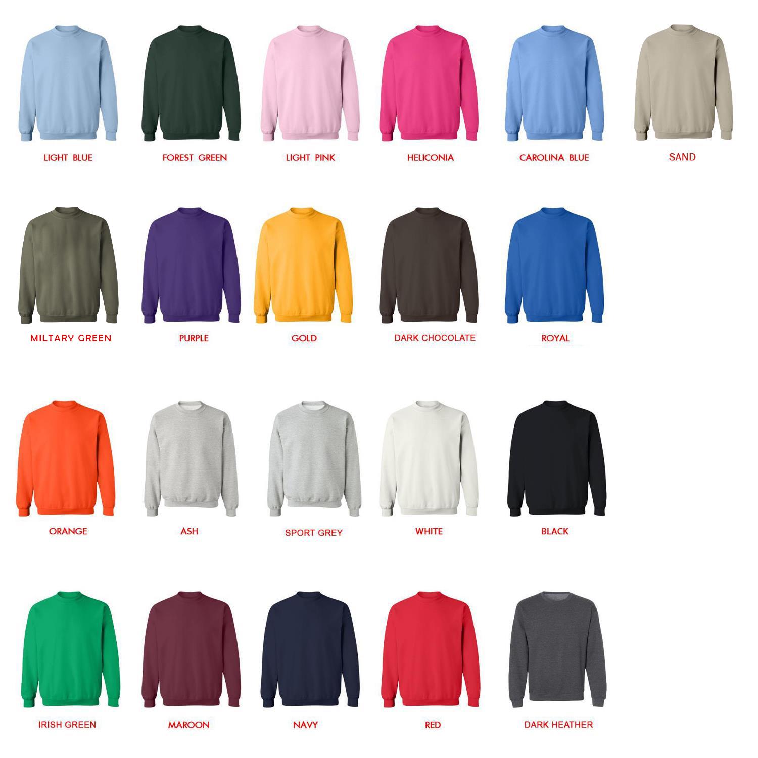 sweatshirt color chart - Nana Anime Store