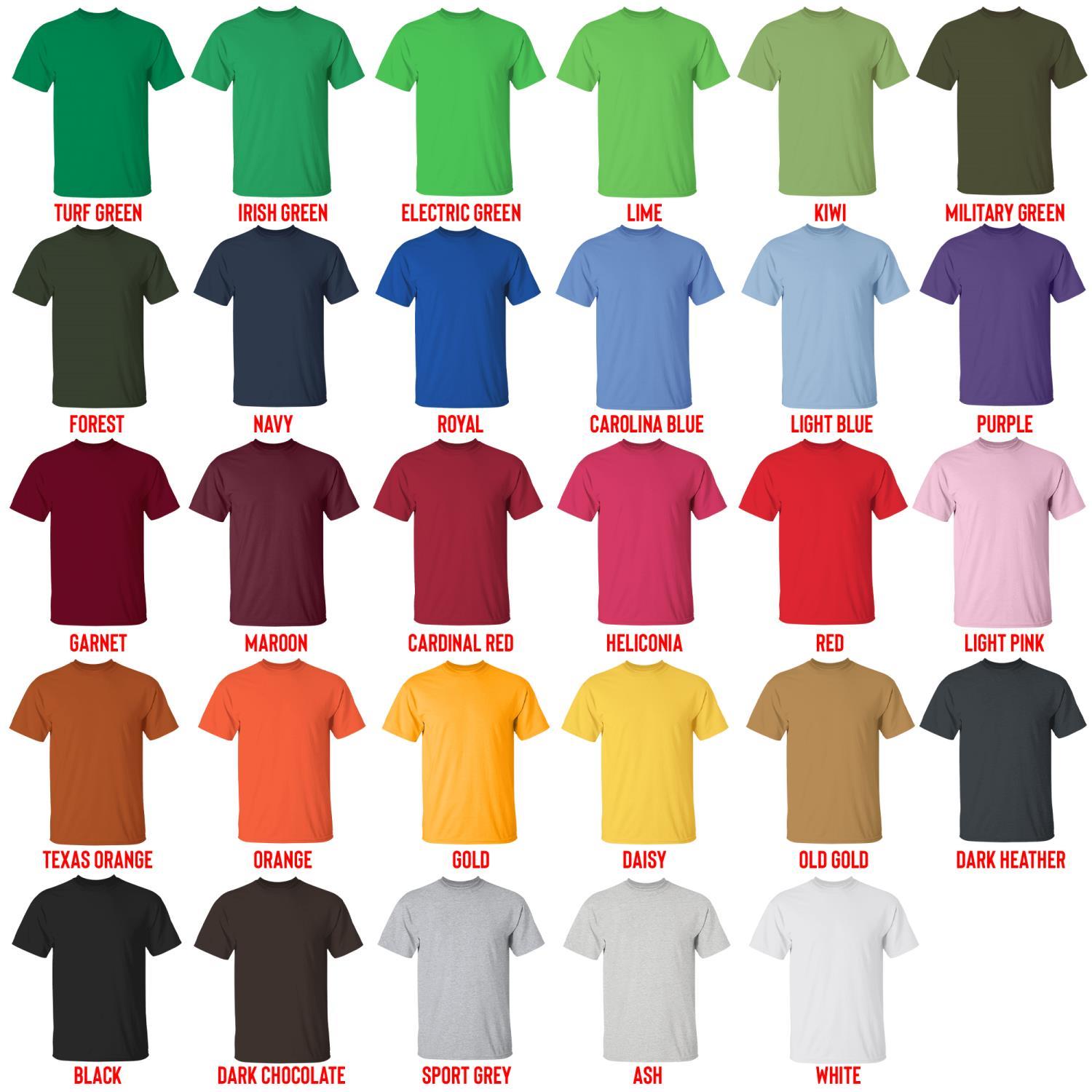 t shirt color chart - Nana Anime Store