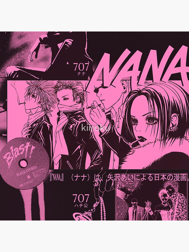 Nana Anime Design Poster Throw Pillow - Image 2