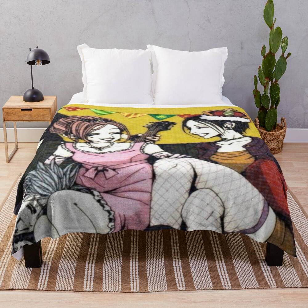 Nana Anime Nana Christmas Gathering Throw Blanket