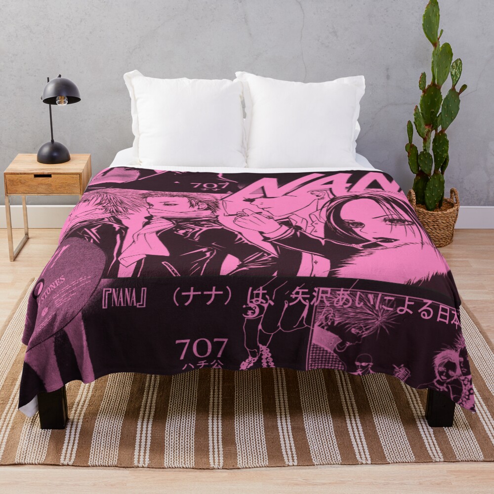 Nana Anime Design Poster Throw Blanket
